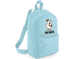 Back To School Kids Backpack, Duck I'm Back Printed Funny Cartoon Design Fashion Bag, Stylish, Lightweight & Ideal For Books, Supplies & Travel M8482