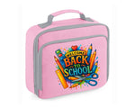 Welcome Back To School Lunch Cooler Bag, Insulated, Durable & Stylish For Kids, Perfect For School Front Zip Pocket Lunch Box Tote M8478