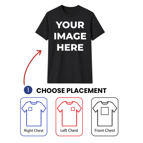 Custom Photo T Shirt - Personalised Unisex Ringspun Cotton Tee - Modern Classic Fit