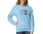 Stitch Ohana Means Family Sweatshirt, Family Quote Pullover for Adults & Teens, Lilo & Stitch Lovers Gift M8405