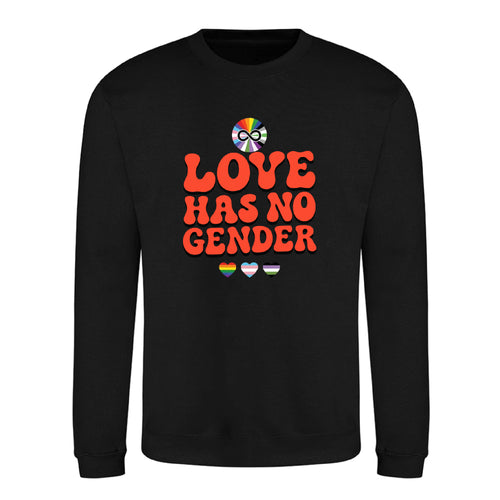 Love Has No Gender Groovy Pride Month Unisex Sweatshirt