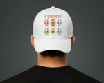 Labubu 5 Original Panel Cap, Cool Cartoon Design for Men & Women, Printed Pre-Curved Peak Baseball Hat M8413