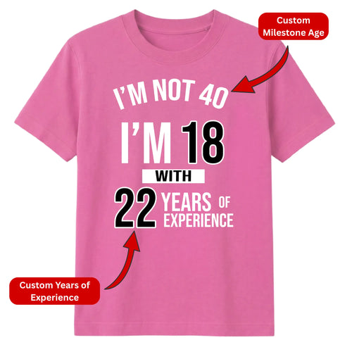 Personalized Birthday Gift T-Shirt | Age Experience Design for Men & Women