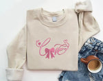 Embroidered Love Coquette Sweatshirt, Love Coquette Bow Valentine Sweatshirt, Valentines Day Couple Matching Jumper, Valentines Gift for Her