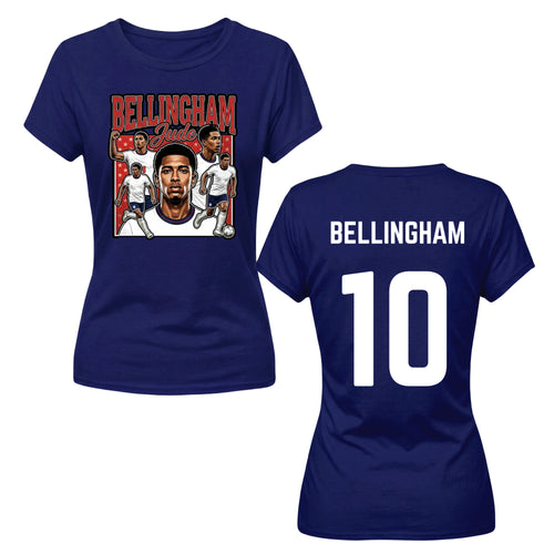 Jude Bellingham 10 Football Star Portrait Ladies T-Shirt
