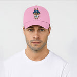 Labubu Cap, Cute Cartoon Character Baseball Hat for Men & Women, 5 Panel 100% Cotton Twill Cap M8408