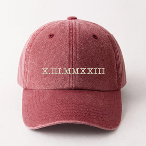 Roman Numeral Design Cap, Modern Graphic Headwear with Trendy Detailing, Stylish Everyday Casual Wear for All Seasons E191