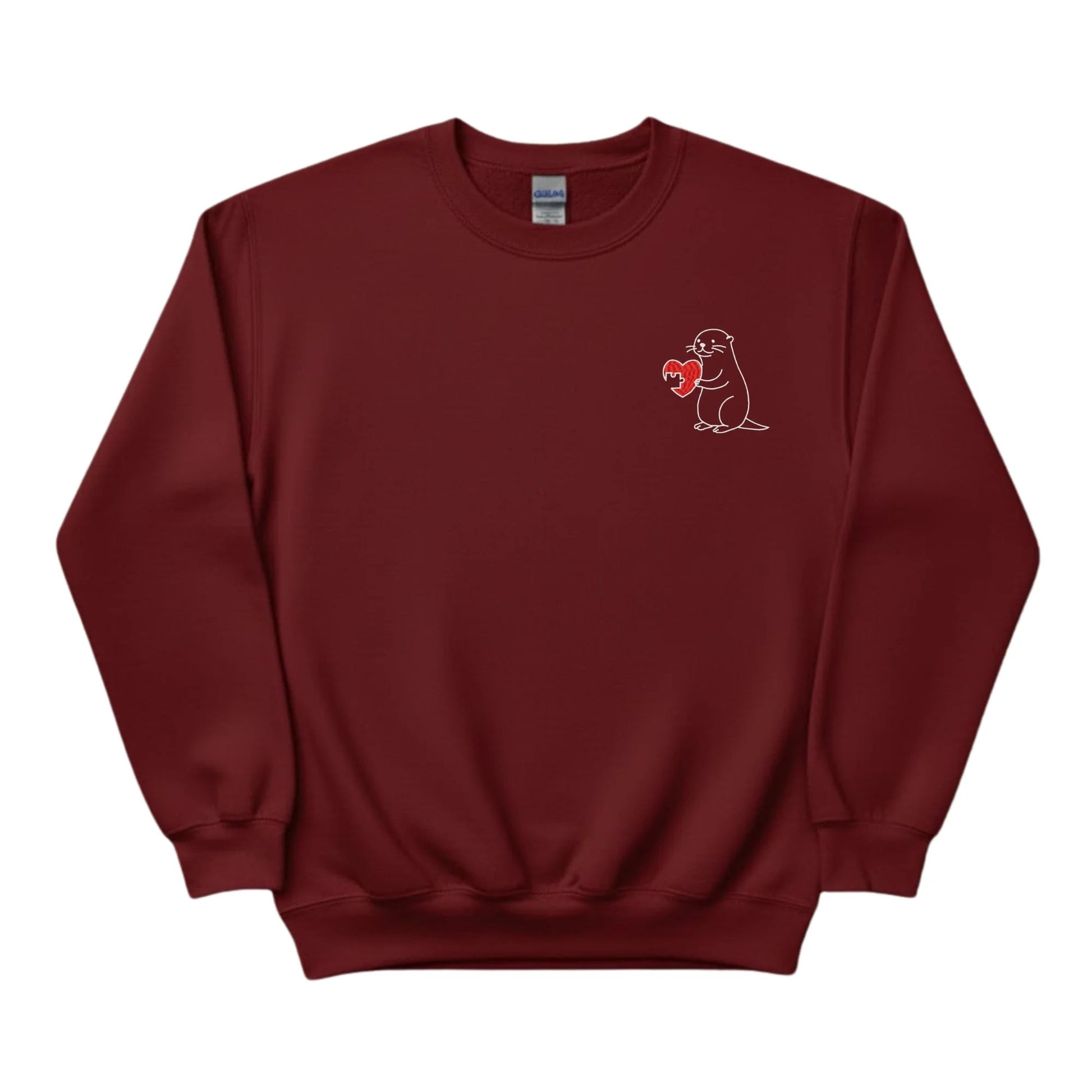 Two Halves, One Heart Sketch Embroidery SweatShirt - EWB104