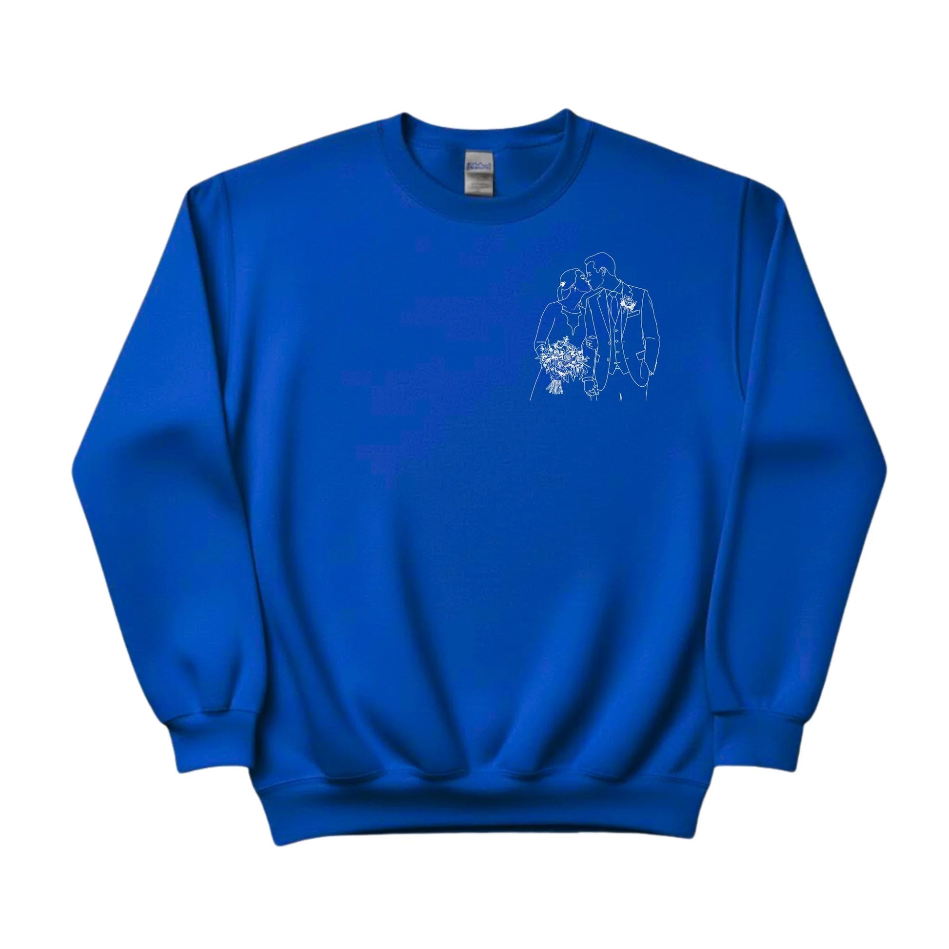 A Promise with Love Personalised Image Sketch Printed Sweatshirt - PW420