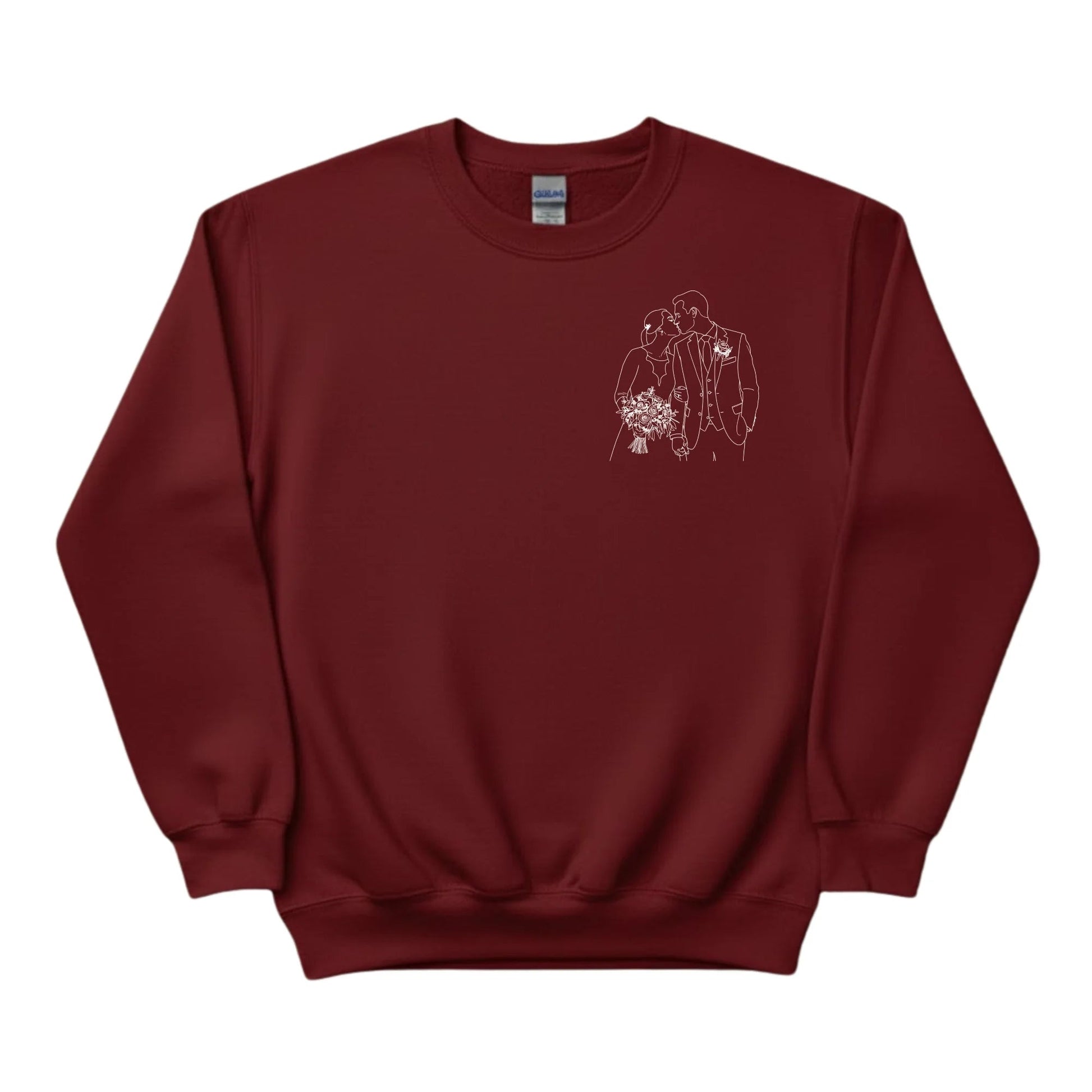 A Promise with Love Personalised Image Sketch Printed Sweatshirt - PW420