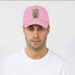 Labubu Original 5 Panel Cap, Trendy Streetwear Hat with Cartoon Design, Pre-Curved Peak Unisex Baseball Hat M8409