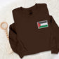 Palestine Flag Sweatshirt, Embroidered Palestine Crewneck Sweater, Comfort Colors Sweater, Support Palestine Freedom Gaza Protest Clothing