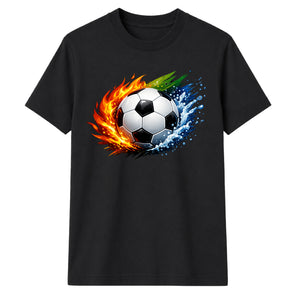 Hot Flame Ice Wave football tournament unisex t-shirt