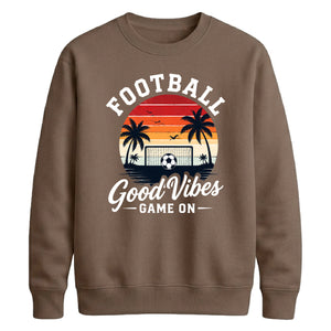 Sunset Good Vibes Game football tournament sweatshirt New FiFa Mockup Dad