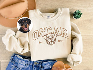 Unique Sketch Graphic Sweatshirt, Casual Unisex Pullover, Durable and Fashionable Everyday Clothing E540