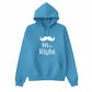 Mr Right Valentine’s Day Printed Hoodie - PW506