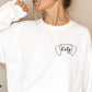 Dog Ears Personalised Outline Hoodie, Custom Pet Sketch Printed Matching Sweatshirt, Pet Remembrance Gift Dog Owner Jumper,