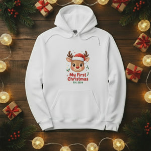 My First Christmas Reindeer Hoodie