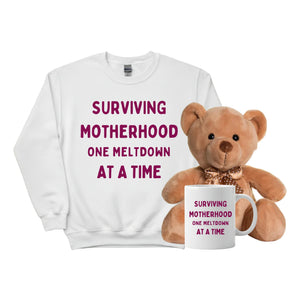 Surviving Motherhood Mother's Day Gift Bundle with Sweatshirt- PW555