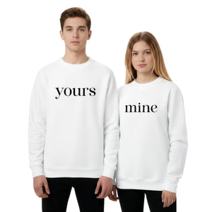 Mine & Yours Valentine’s Day Couple Printed Sweatshirt