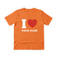 Custom I Love Text Printing T-Shirt - PW1000