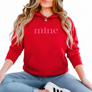 Mine & Yours Valentine’s Day Couple Printed Hoodie