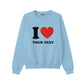 Custom I Love Text Printing Sweatshirt - PW1000