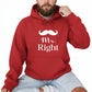 Mr & Mrs Right Valentine’s Day Couple Printed Hoodie