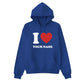 Custom I Love Text Printing Hoodie - PW1000