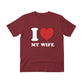 Custom I Love Text Printing T-Shirt - PW1000