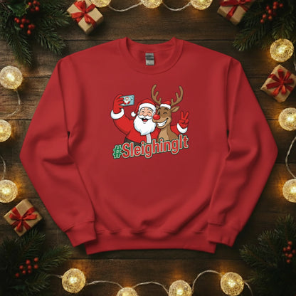 SleighingIt Christmas Sweatshirt - PW200