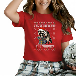 I'm just here for the Snacks Christmas T-Shirt P9050