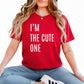 Cute One Valentine’s Day Couple Printed T-Shirt