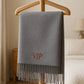 Personalised Embroidered Name Initial Scarf – Custom Woven Oversized Scarf, Perfect Christmas Gift