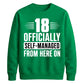 18 Officially Self-Managed 18th Birthday Unisex Sweatshirt