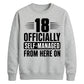 18 Officially Self-Managed 18th Birthday Unisex Sweatshirt