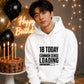 Funny 18th Birthday Unisex Hoodie 18 Today Common Sense Loading