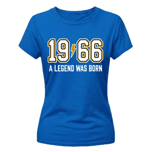 60th Birthday Gift Ladies Tshirt 1966 A Legend Was Born