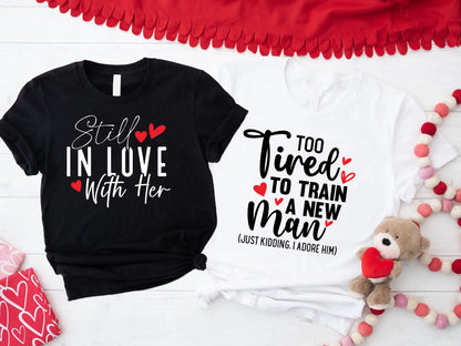 Funny Couple Bundle Valentine’s Day Printed T-Shirts-M2834