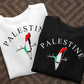 Palestine Sweatshirt, Free Palestine Flag Printed Sweater, Support Save Gaza Protest Save Palestine Clothing, Human Rights Freedom Jumper