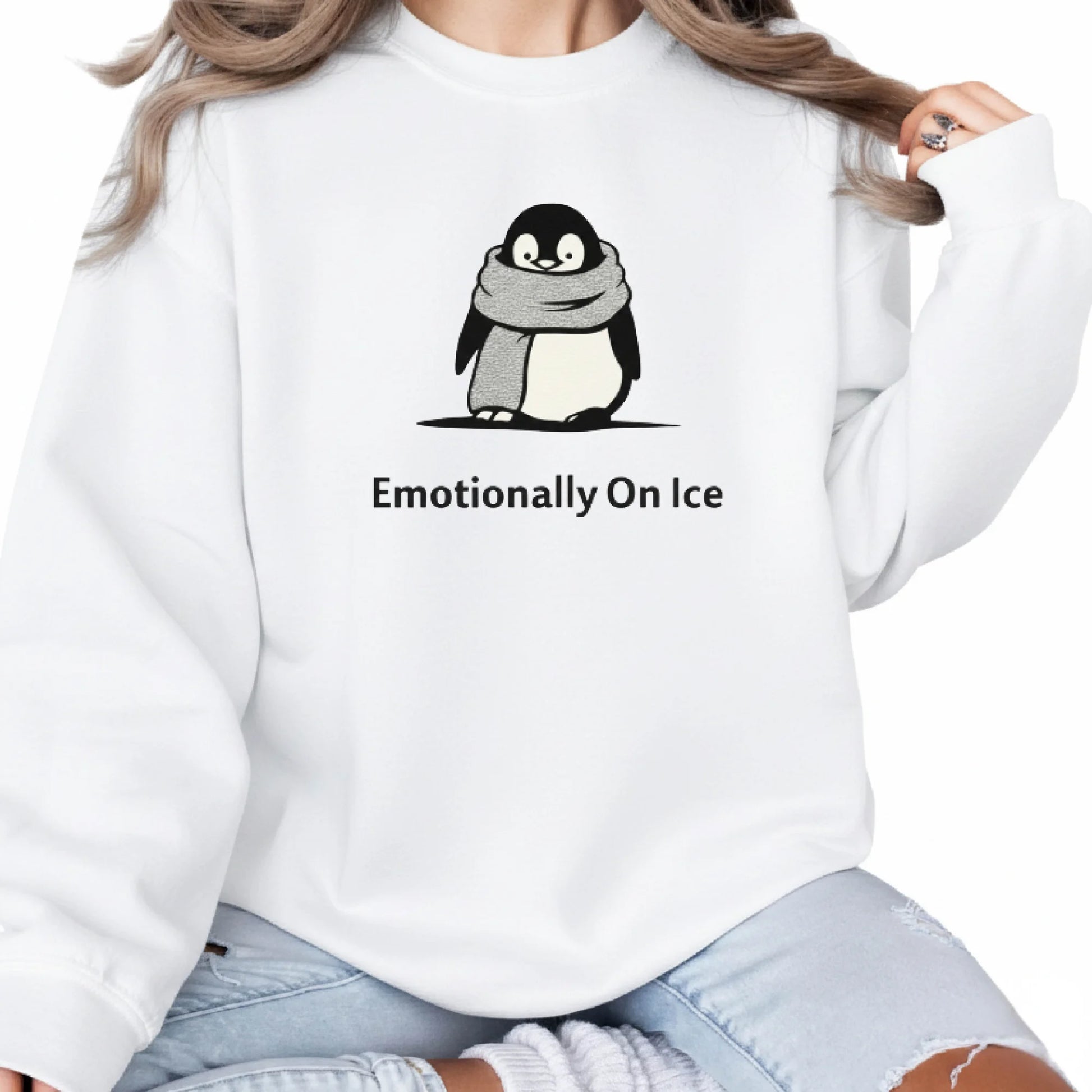 Emotionally on ice Penguin Trending Sweatshirt - PW5004