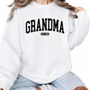 Grandma Est Year Personalised Printed Mother Day Sweatshirt - P9318