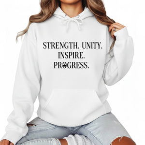 Strength. Unity. Inspire. Progress Women's Day Hoodie - PW535