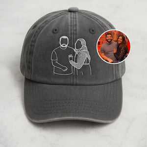 Unique Sketch Graphic Cap, Versatile Casual Headwear, Durable and Stylish Design for Any Outfit E537