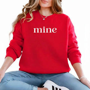 Mine & Yours Valentine’s Day Couple Printed Sweatshirt