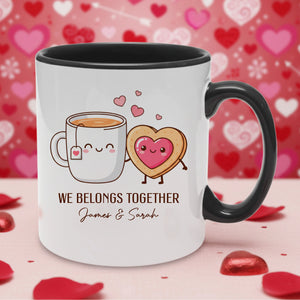 We Belong Together Custom Name Valentine's Day Mug -PA410