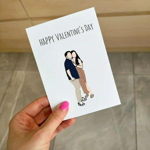 Couple Portrait Card Valentine Gift - PW1011