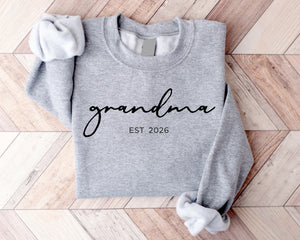 Grandma Year Personalised Printed Mother Day Sweatshirt - P9324