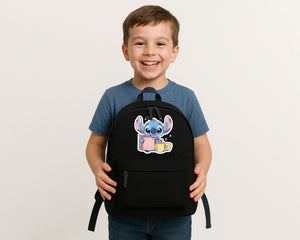 Stitch Kids Backpack, Cute Cartoon Printed Back To School Bag For Boys & Girls, Disney Fashion Schoolbag M8477