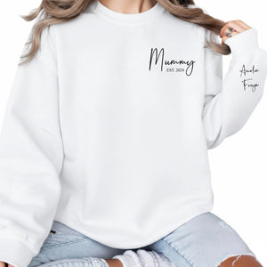 Mummy Custom Est year and Name  Printed Mother Day Sweatshirt - M1457